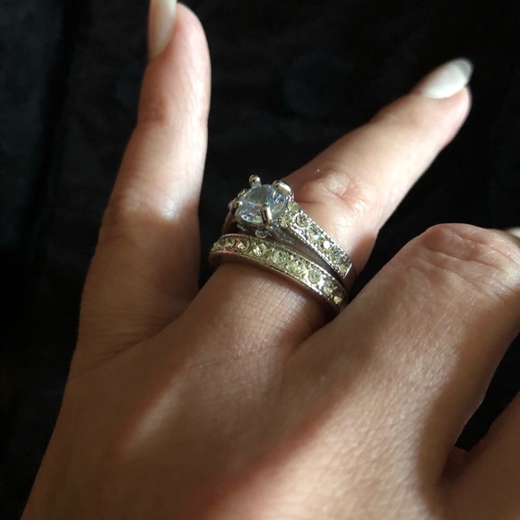 Bridal Set; Anniversary Set; Cubic Zirconium; Size 6 & Size 8 Available - Picture 7 of 11